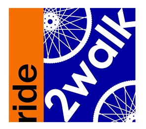  Ride2Walk square orange and blue logo